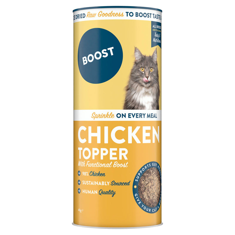 Boost chicken cat food topper 40g, imported from the UK