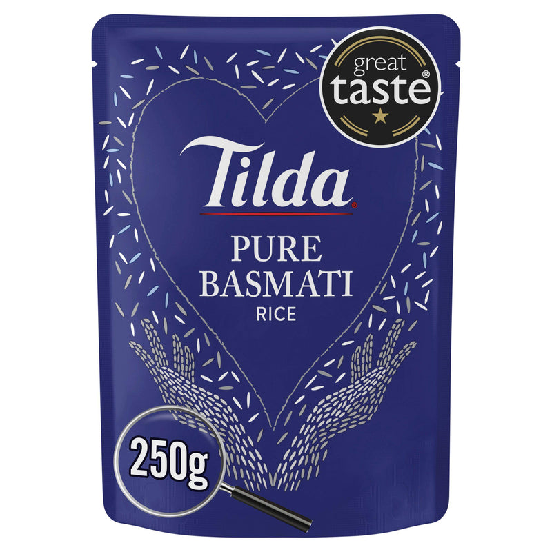 Tilda Pure Basmati microwave rice 250g (British brand)