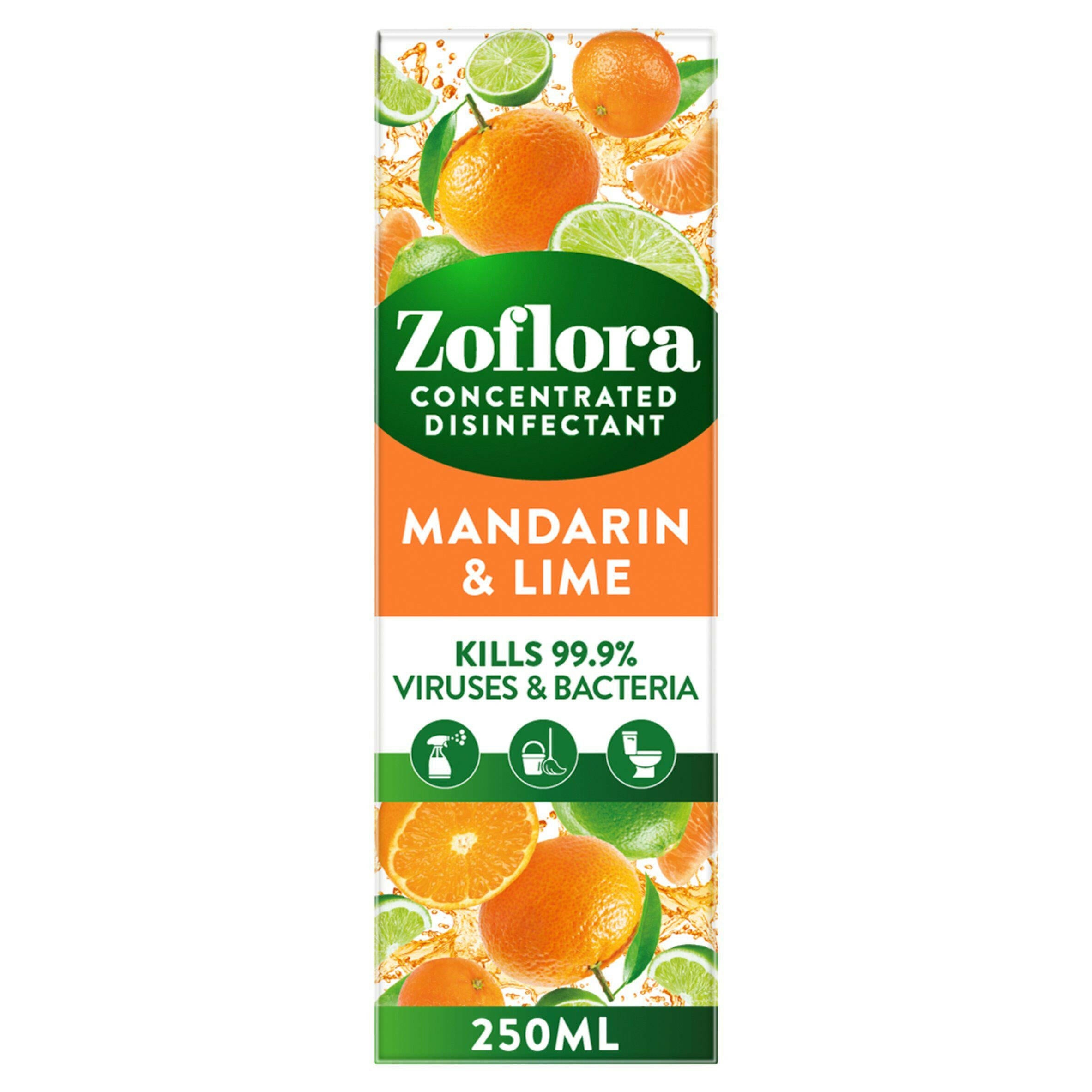 Zoflora 3 in 1 Action Concentrated Disinfectant Mandarin & Lime 250ml GOODS Sainsburys