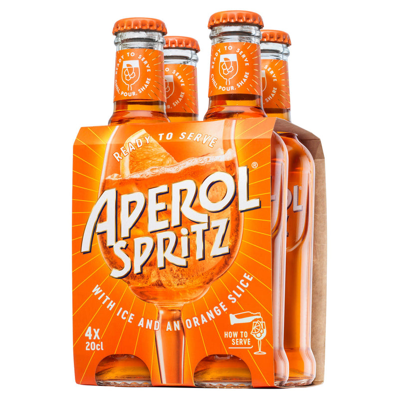 Aperol Aperitivo Drink Ready to Serve 4 x 20cl - British product