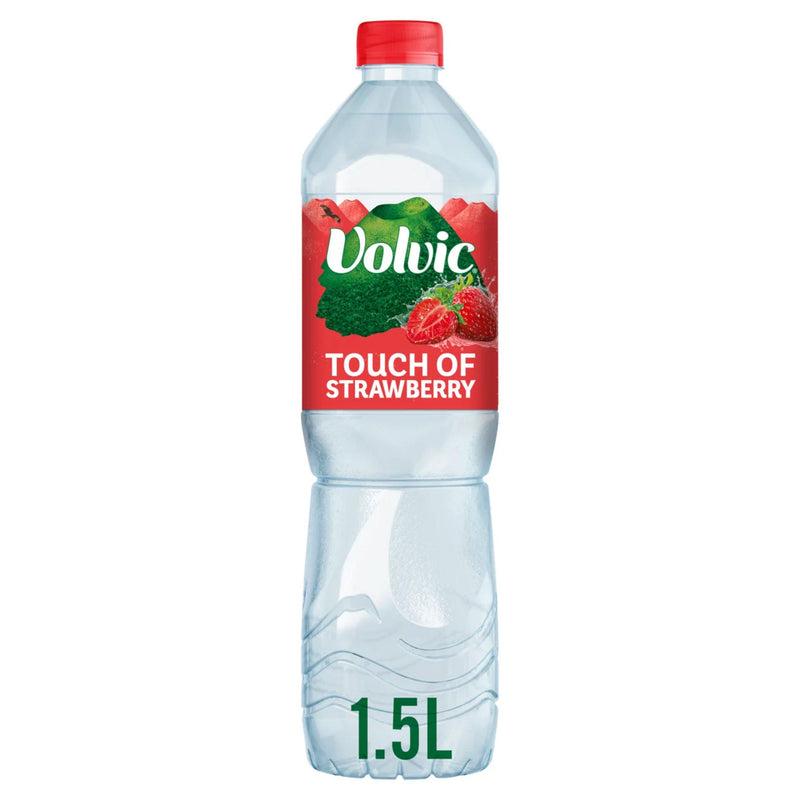Volvic Touch of Fruit Strawberry flavoured water 1.5L bottle (British brand)