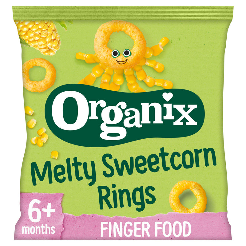 Organix Melty Organic Sweetcorn Rings Baby Puffs 6 months+ 20g