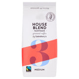 Sainsbury's Fairtrade House Blend ground coffee 227g, imported from the UK
