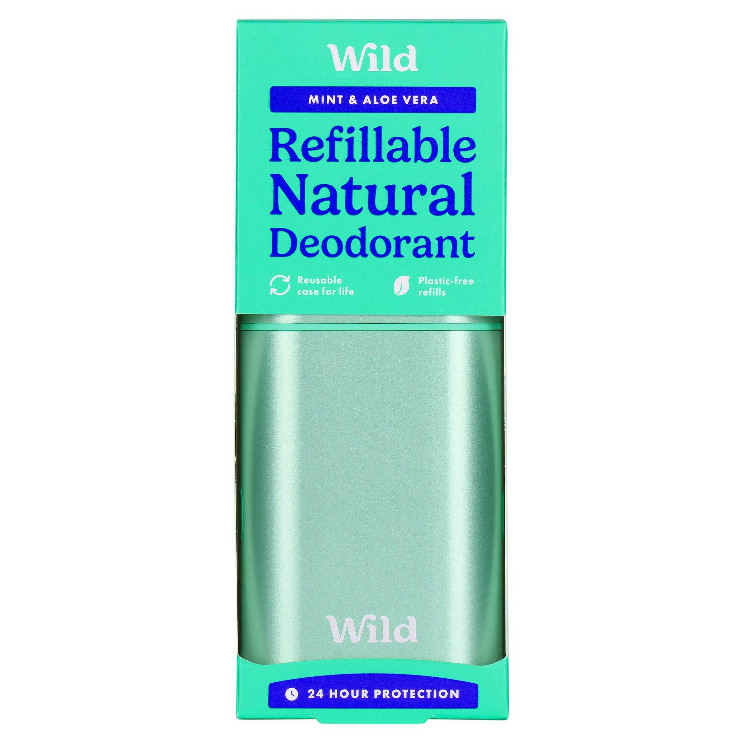 Wild Refillable Mint & Aloe Vera Natural Deodorant 40g GOODS Sainsburys