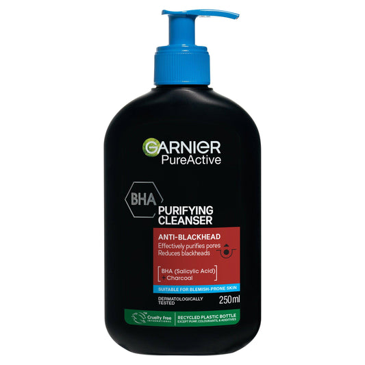 Garnier Pure Active BHA Salicylic Acid & Charcoal Daily Face Cleanser GOODS Sainsburys   