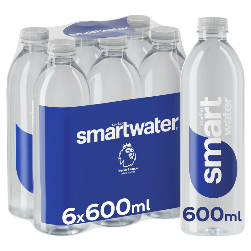 Glacéau Smartwater still water 6x600ml, UK version