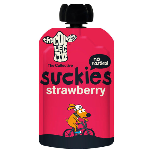 The Collective Suckies Strawberry Kids Yoghurt Pouch 90g GOODS Sainsburys   