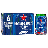 Heineken 0.0% Alcohol Free Lager Beer Can 6 x 330ml