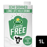 Sainsburys Arla LactoFREE Semi Skimmed Long Life Milk Drink 1L- Buy online at McGrocer