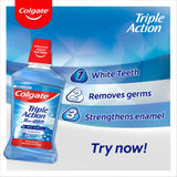 Colgate Triple Action Xtra White Mouthwash 500ml, UK version