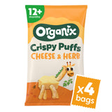 Sainsburys Organix Cheese & Herb Organic Baby Puffs Multipack 10 months+ 4x15g- Buy online at McGrocer