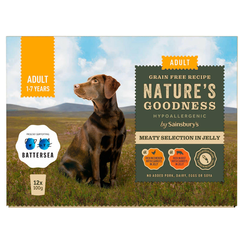 Sainsbury's Meaty Selection in Jelly dog food 12x100g, UK version