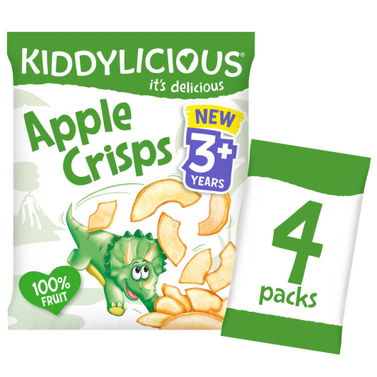 Kiddylicious Apple Crisps 3+ Years 4x12g