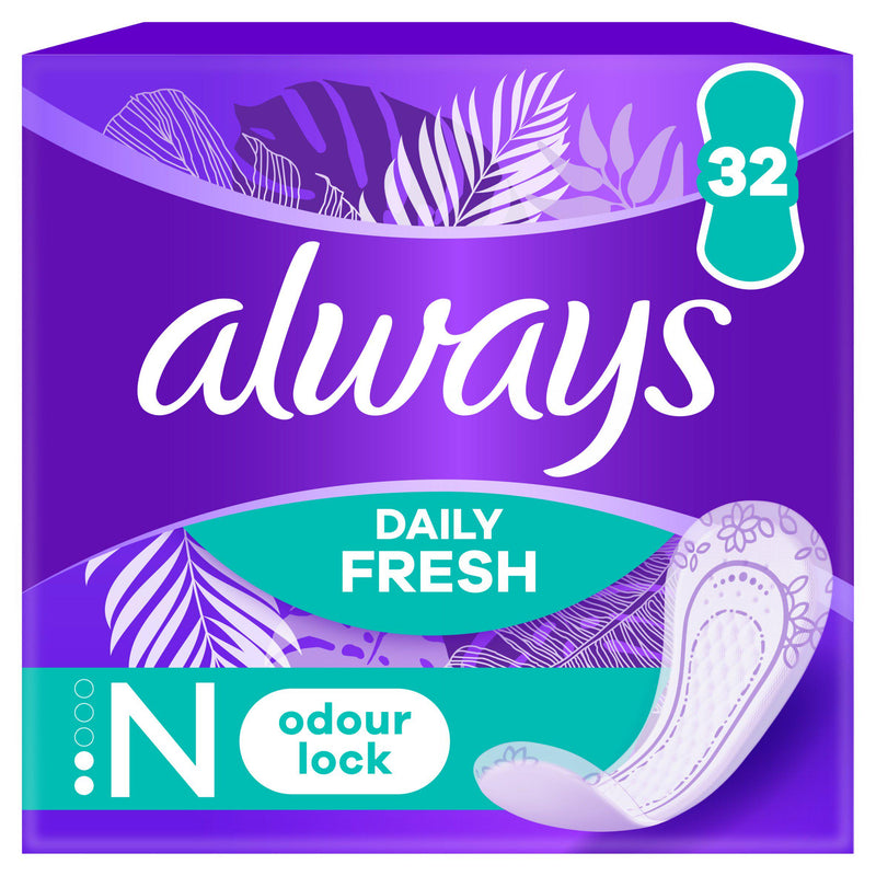 Always panty liners Fresh & Protect Normal x32, imported from the UK