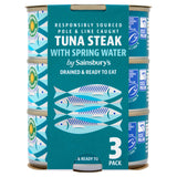 Sainsburys Sainsbury's Tuna Steak in Spring Water 3x120g- Buy online at McGrocer