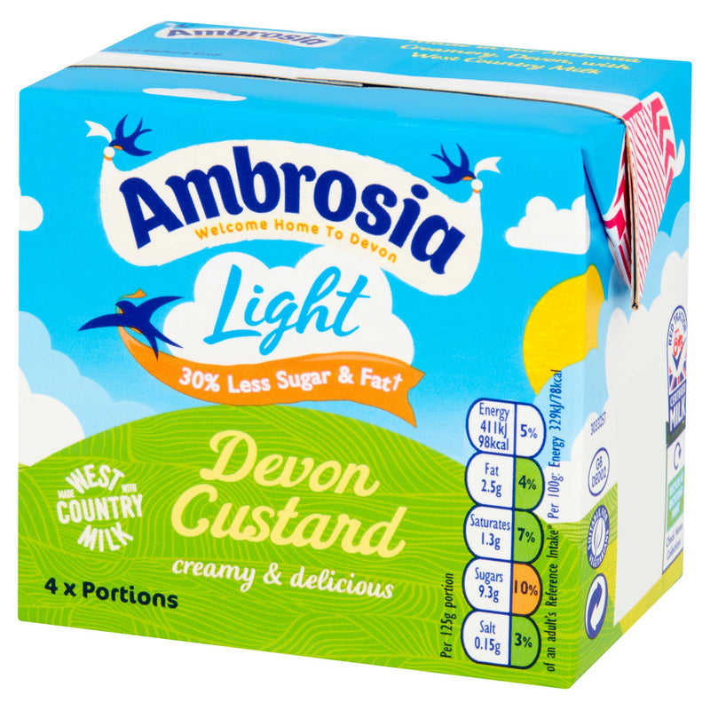 Ambrosia Light custard 500g carton - British product