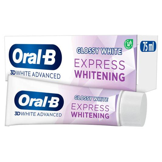 Oral-B 3D White Advanced Express Whitening Glossy Toothpaste 75ml GOODS Sainsburys   