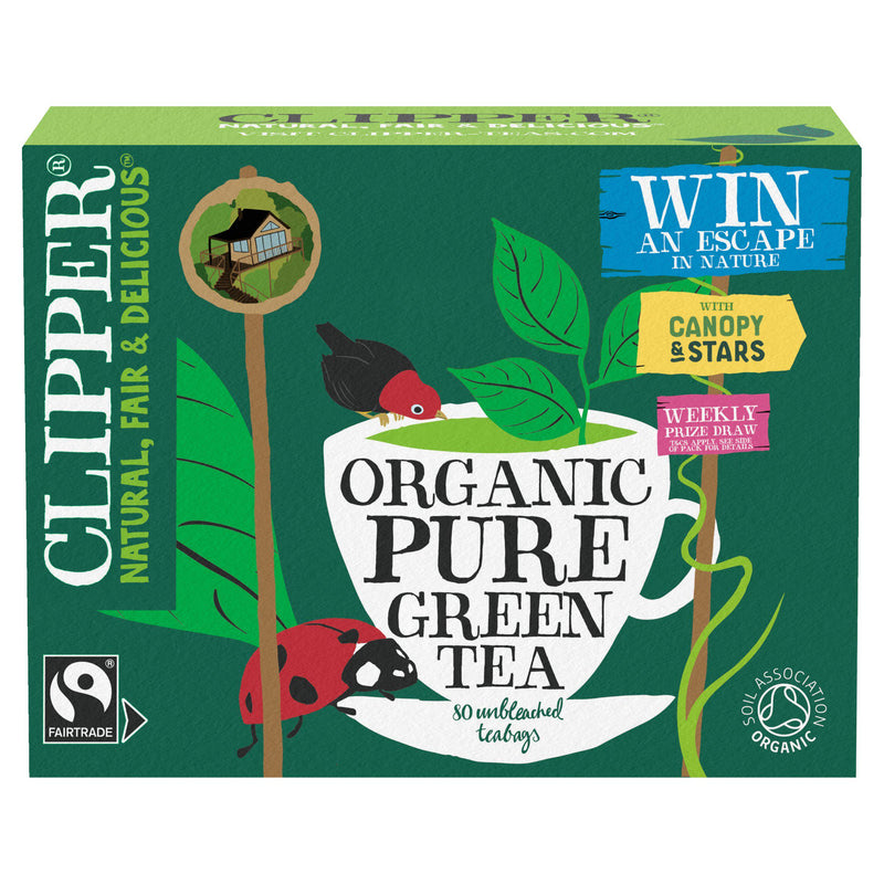 Clipper organic green tea 80 tea bags 160g - British product