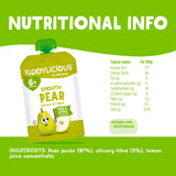Kiddylicious smooth pear pouch baby food 100g, UK version