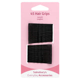 Sainsbury's black hair grips pack of 45 (British brand)