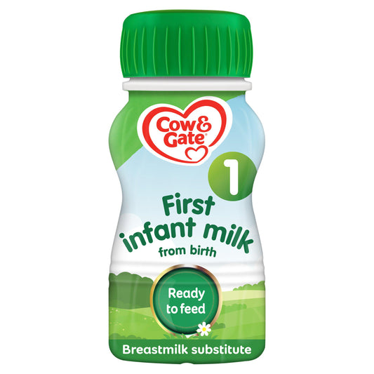 Cow & Gate 1 First Baby Milk Formula Liquid From Birth Ready To Feed 200ml GOODS Sainsburys   
