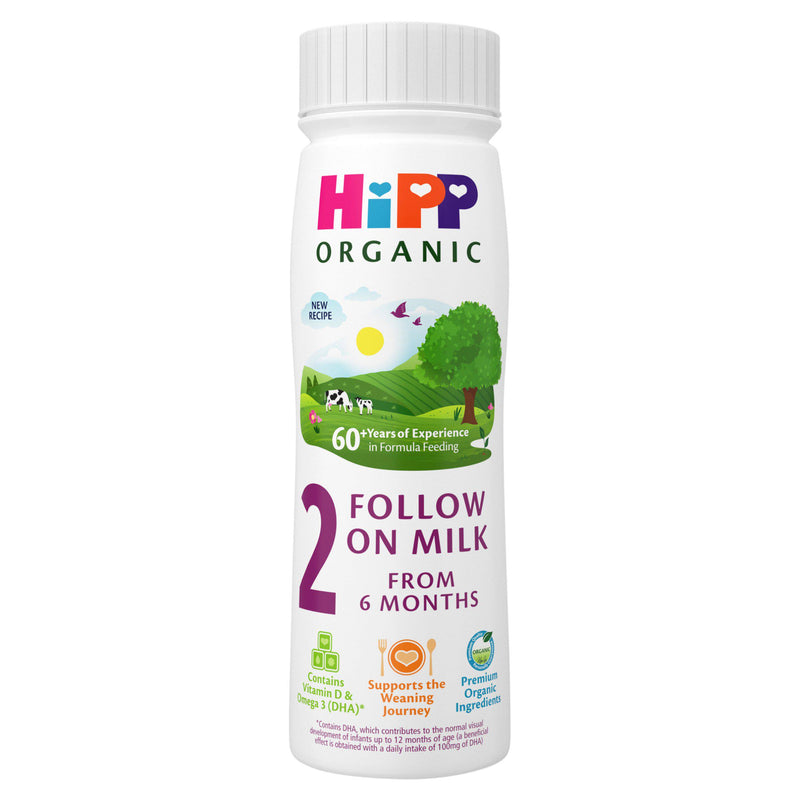 HiPP Organic 2 Follow On Baby Milk Ready To Feed Liquid Formula From 6 Months 200ml