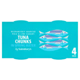 Sainsburys Sainsbury's Tuna Chunks in Spring Water 4x145g- Buy online at McGrocer