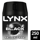 Sainsburys Lynx Black 72h Antiperspirant Deodorant Spray for Men 250ml- Buy online at McGrocer