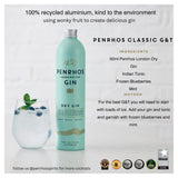 Penrhos Handcrafted Dry Gin Blueberry 70cl imported from the UK