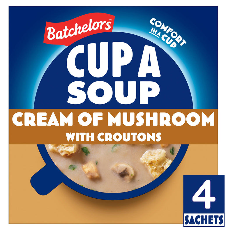 Batchelors Cup a Soup Cream of Mushroom 99g, imported from the UK