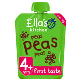 Organic Pureed Peas First Tastes Baby Food Pouch 4+ Months 70g