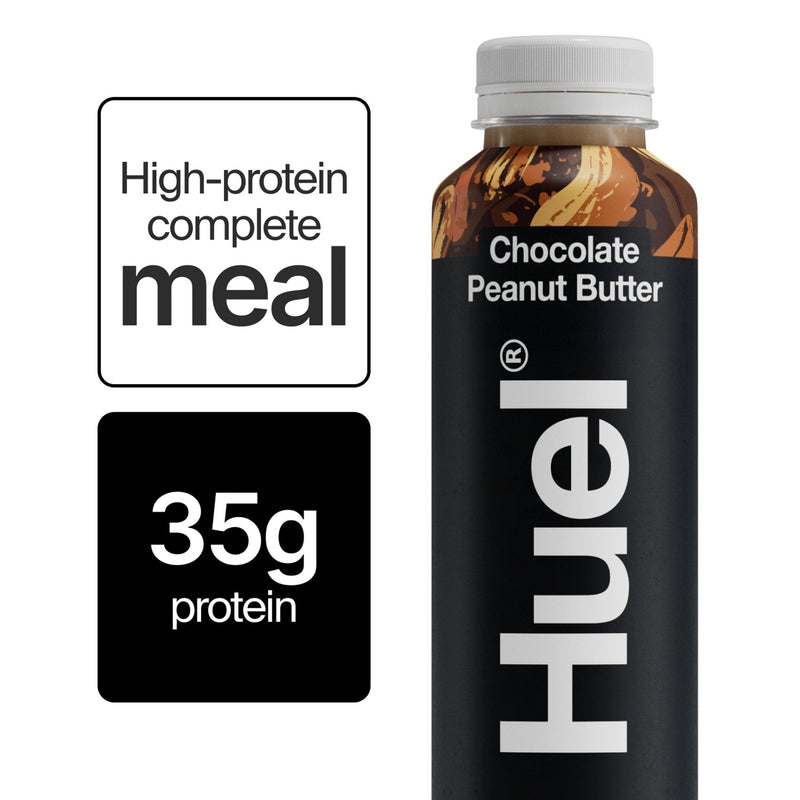Huel meal replacement drink chocolate peanut butter, UK version