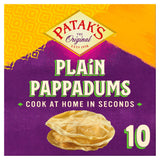 Sainsburys Patak's Plain Cook at Home Poppadoms x10- Buy online at McGrocer