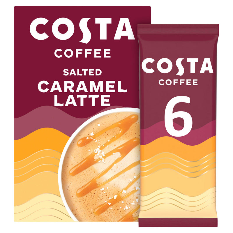 Costa Coffee Salted Caramel Latte sachets drinks - British product