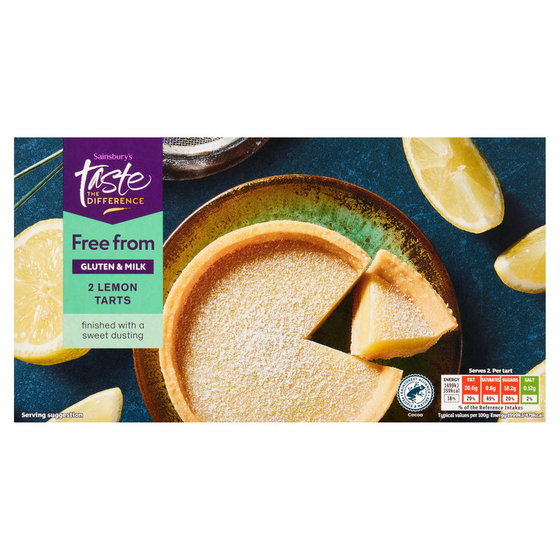 Sainsbury's free from lemon tarts Taste the Difference 150g (British brand)