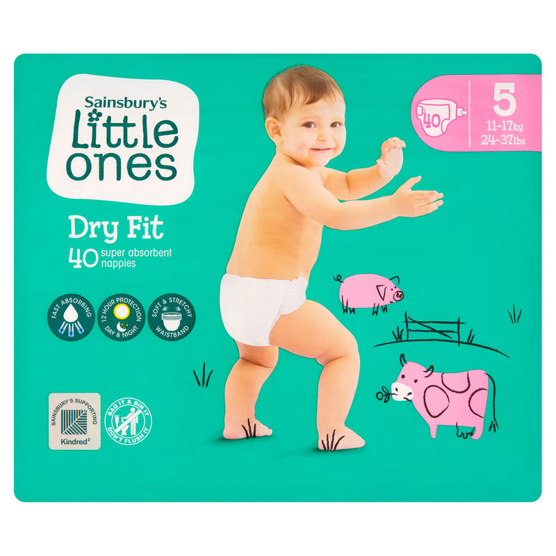 Sainsbury's Little Ones nappies size 5 junior 40 (British brand)
