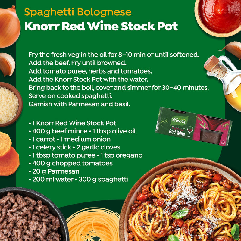 Knorr Red Wine Stock Pots 4x26g pack, UK version