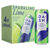 Dash Lime Sparkling Water 4 x 330ml - British product