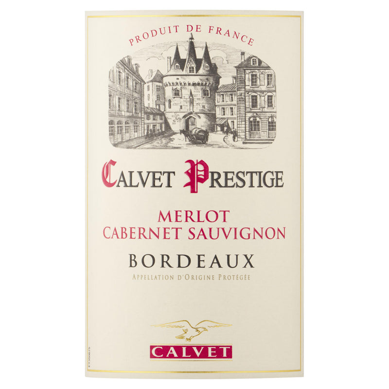 Prestige de Calvet Bordeaux red wine 75cl, imported from the UK