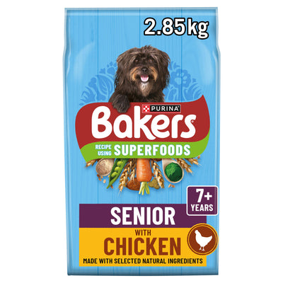 Sainsburys Bakers Senior Dry Dog Food Chicken and Veg 2.85kg- Buy online at McGrocer
