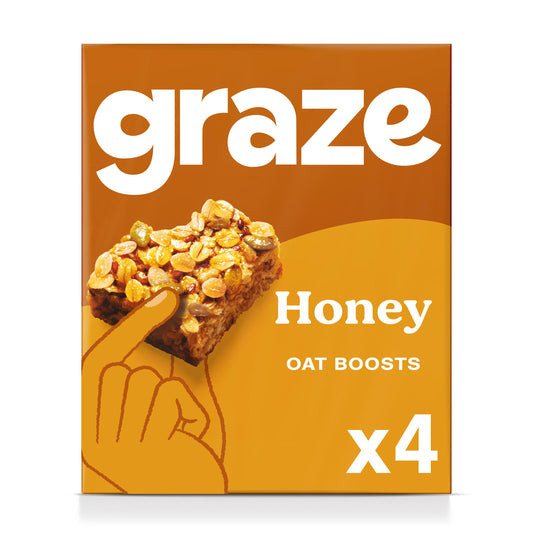 Graze Protein Oat Boosts Honey Cereal Bars 4x30g GOODS Sainsburys   