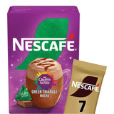 Sainsburys Nescafé Hazelnut Flavour Green Triangle Quality Street Mocha Sachets 7 x 19g- Buy online at McGrocer
