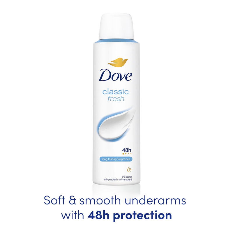 Dove classic antiperspirant deodorant spray 150ml - British product