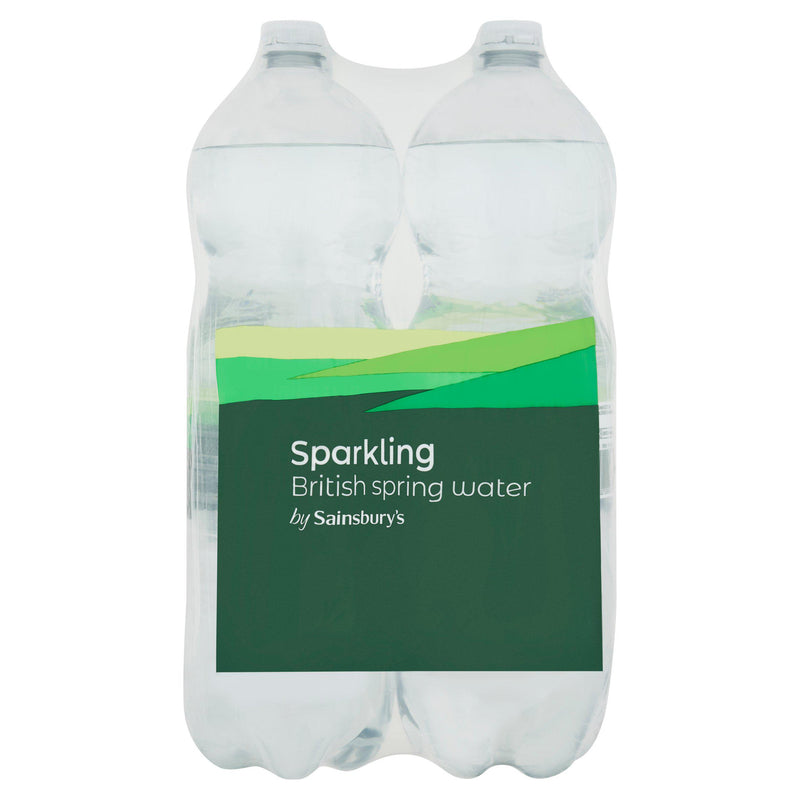 Sainsburys British Sparkling Spring water 4x2L