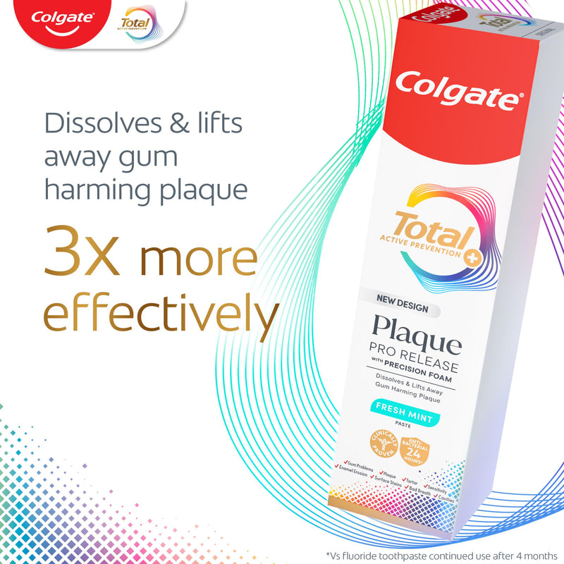 Colgate toothpaste Plaque Pro Release Whitening 75ml, imported from the UK