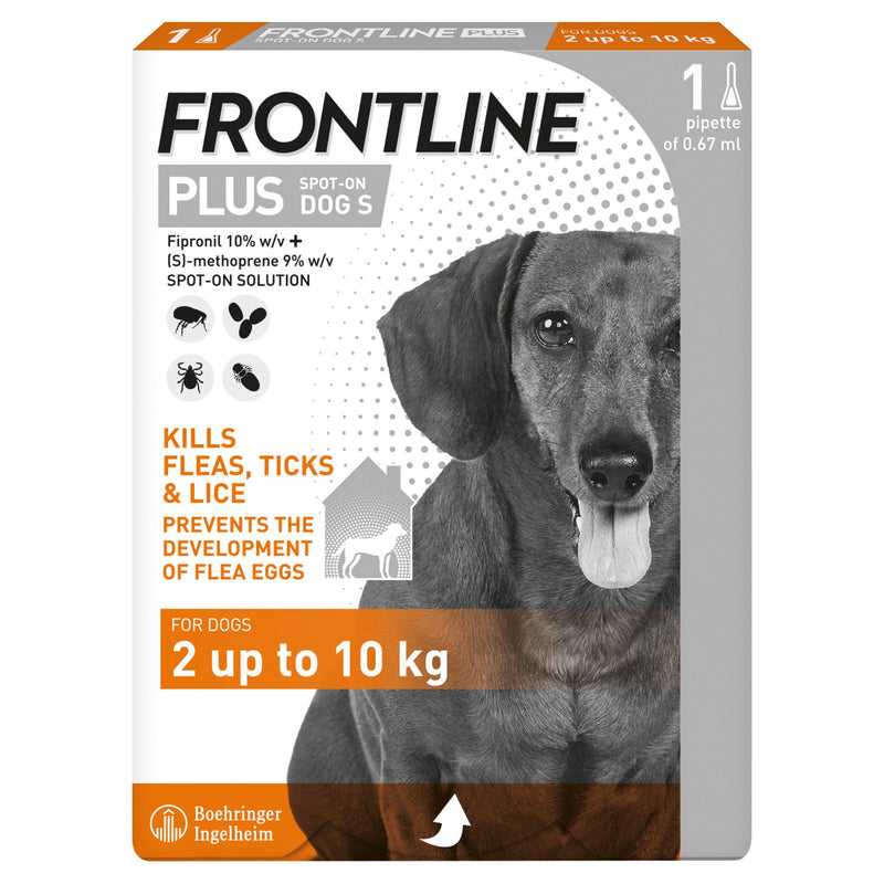 Frontline Plus small dog flea treatment 2-10kg - British product