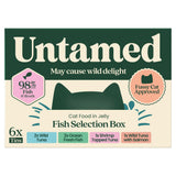 Untamed wet cat food fish jelly selection box 6x75g - British product