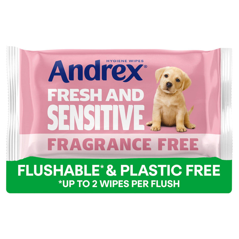 Andrex sensitive moist toilet wipes 30 count, imported from the UK