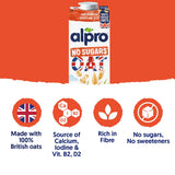 Alpro oat drink no sugar 1L (British brand)