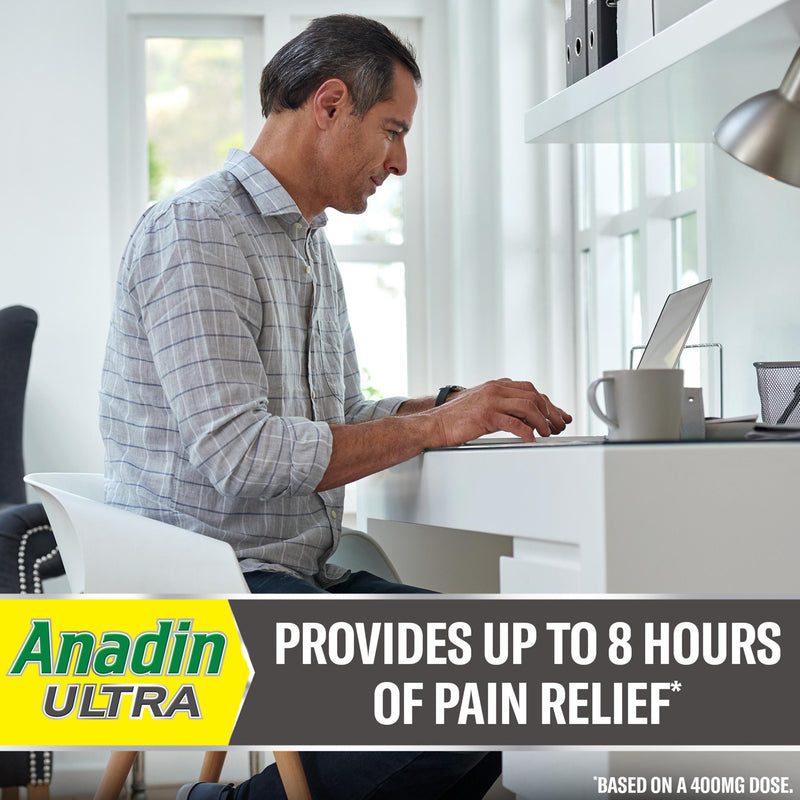 Anadin Ultra ibuprofen pain relief liquid capsules 16 pack, UK version